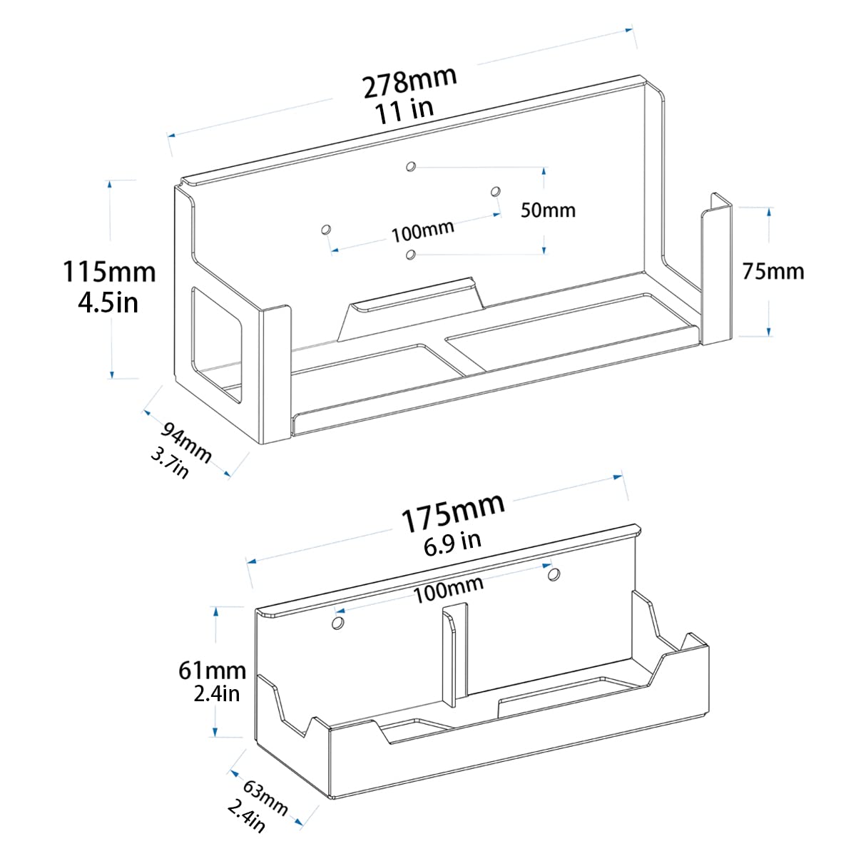 Monzlteck wall Mount for Xbox One Original | Includes Console and Power Supply Mount | Space-Saving Design | Heavy-Duty Metal Construction,Steel Wall