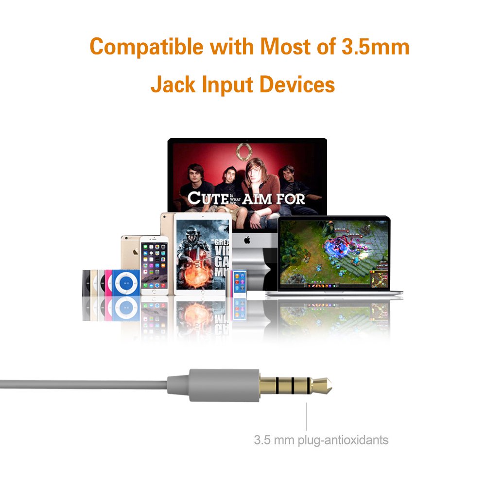 MAXROCK (TM Unique Total Soft Silicon Sleeping Headphones Earplugs Earbuds with Mic for Cellphones,Tablets and 3.5 mm Jack Plug (Grey)