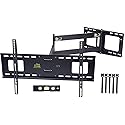FORGING MOUNT Long Extension TV Mount Full Motion Wall Bracket with 42 inch Long Arm Articulating TV Wall Mount for 42 to 80 Inch Flat/Curve TVs, VESA