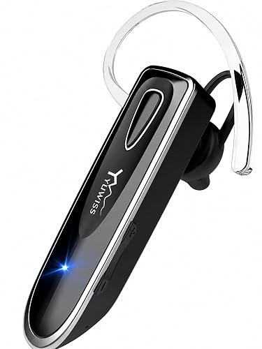YW YUWISS Bluetooth Earpiece for Cell Phone with Mic Wireless in Ear Earbud Headphones Car Headset with 50 Hours Noise Canceling Hands Free Calling
