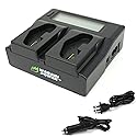 Wasabi Power Dual Battery Charger for Canon LP-E19, Compatible with EOS R3, EOS-1D Mark III, IV, X, X Mark II, III