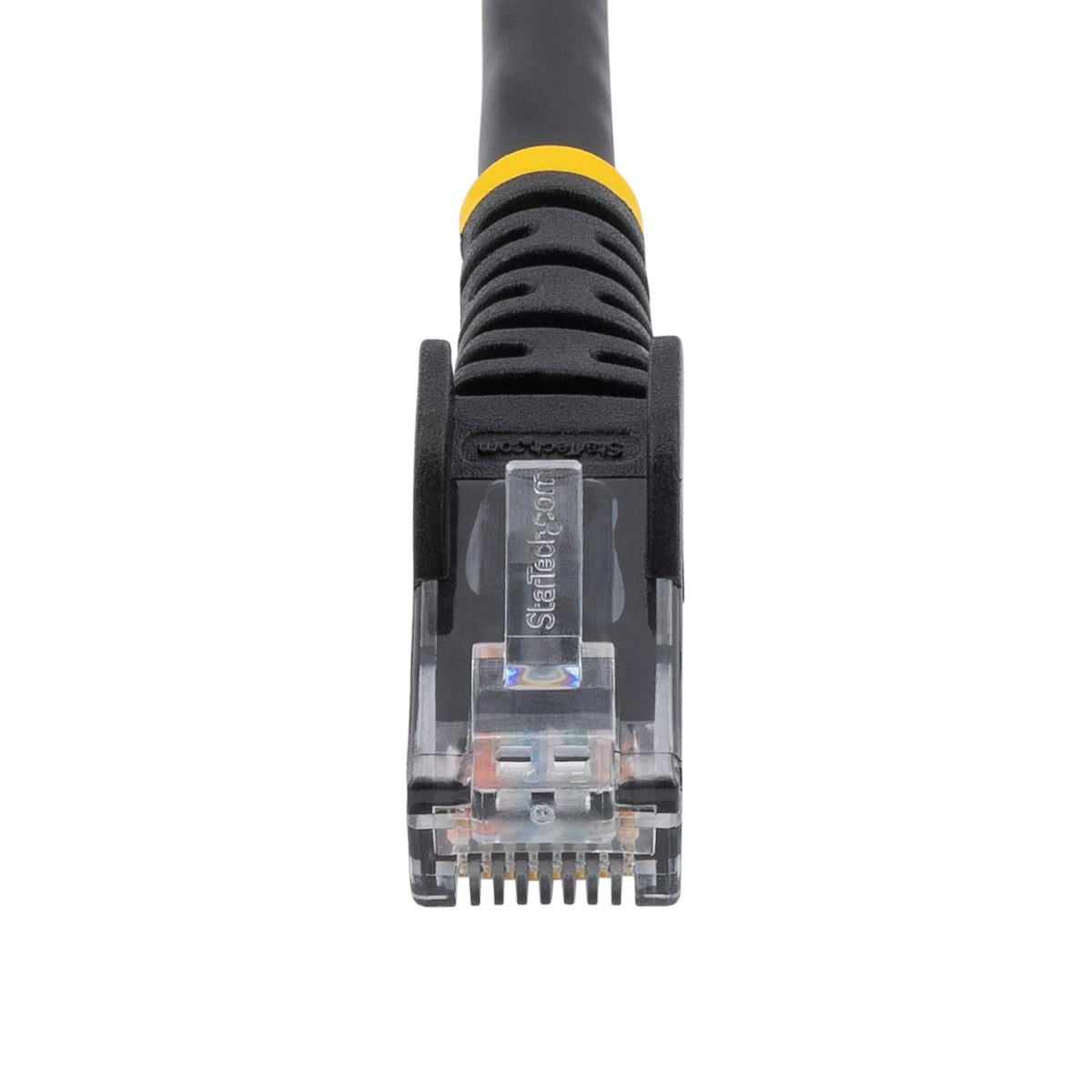 StarTech.com 100ft CAT6 Ethernet Cable - Black CAT 6 Gigabit Ethernet Wire -650MHz 100W PoE RJ45 UTP Network/Patch Cord Snagless w/Strain Relief Fluke