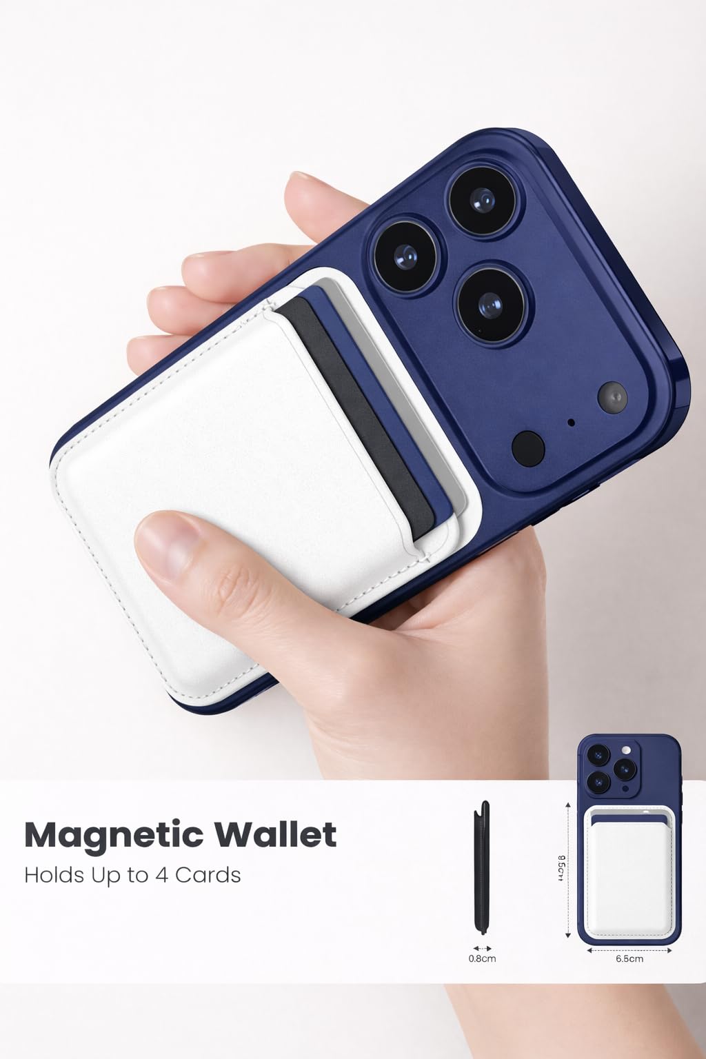 Aistprag 2-in-1 MagSafe Wallet with Stand, Magnetic Card Holder for iPhone 17 Pro Max/Air / 16e / 16/15 / 14/13 / 12, Slim PU Leather MagSafe Card