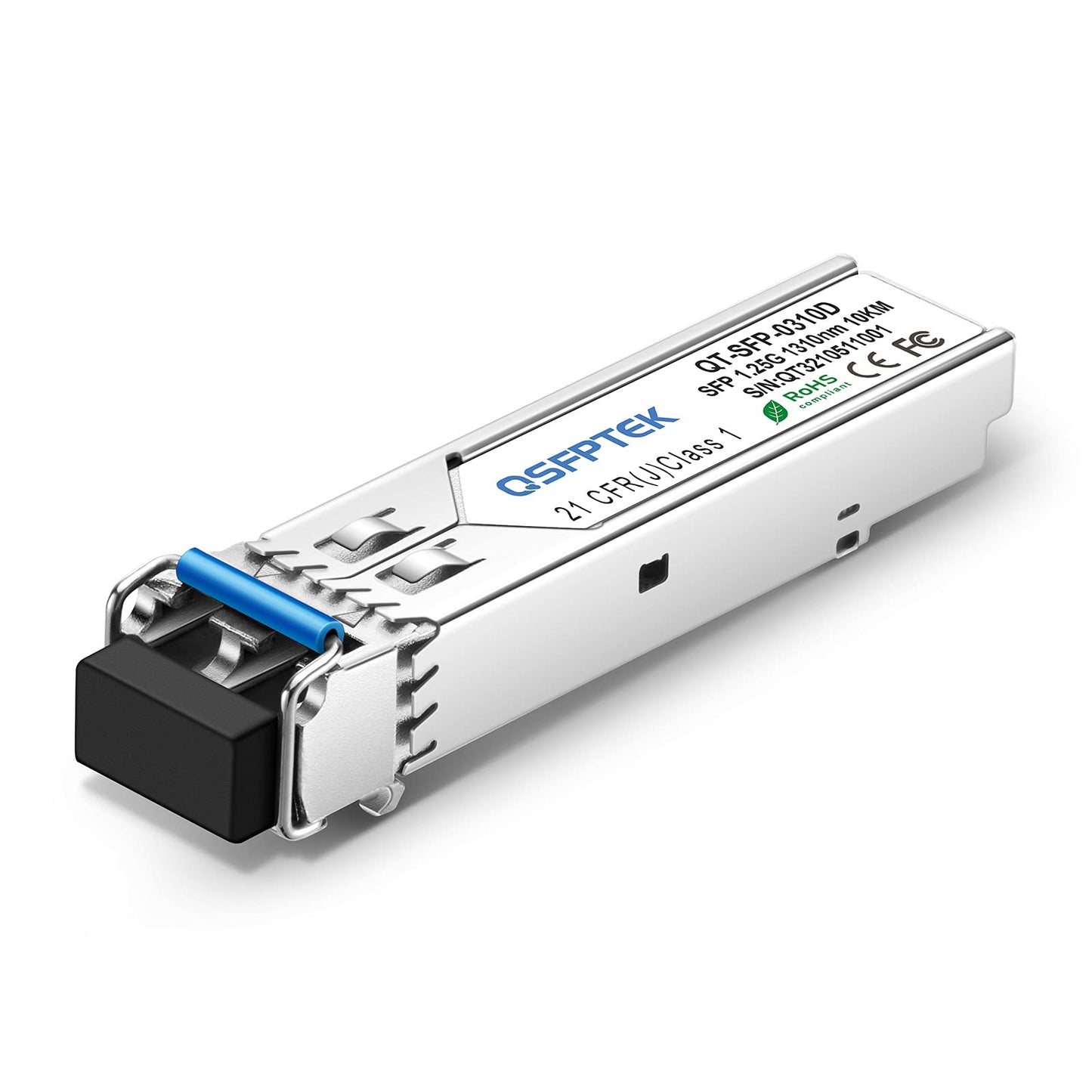 1Pack 1000BASE-LX/LH Gigabit SFP Module, 1310nm, 10km, DDM, Single-Mode LC Mini-GBIC Transceiver for Cisco GLC-LH-SMD/GLC-LX-SM-RGD, Ubiquiti