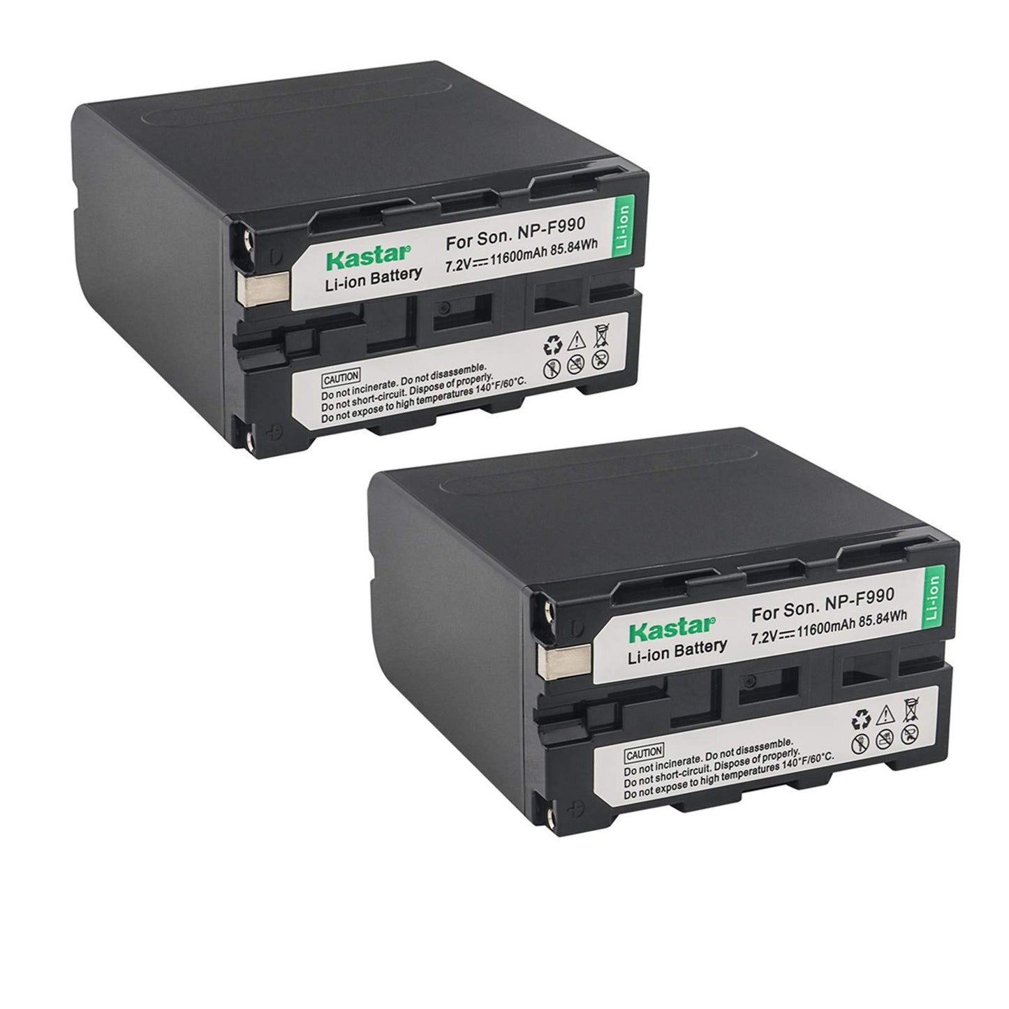 Kastar NP-F990 Battery 2 Pack, 7.2V 11600mAh Replacement for NP-F975 NP-F970 NP-F960 NP-F950 NP-F930 NP-F770 NP-F750 NP-F730 NP-F570 NP-F550 NP-F530