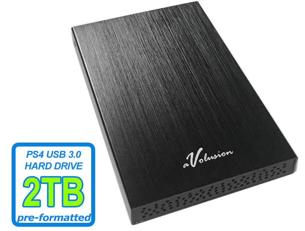 Avolusion HD250U3 2TB USB 3.0 Portable External Gaming Hard Drive (for PS4, Pre-Formatted) - 2 Year Warranty
