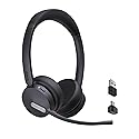 Yealink BH70 Wireless Bluetooth Headset with Microphone for Work, up to 35h Talking Battery Life, 3-Mic, 147g Lightweight Microsoft Teams Certified