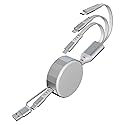 100W Retractable Multi Charging Cable - 3 in 1 Retractable Charging Cable Retractable USB C Cable 100W Fast Charge & Data, Retractable Multi Charging…