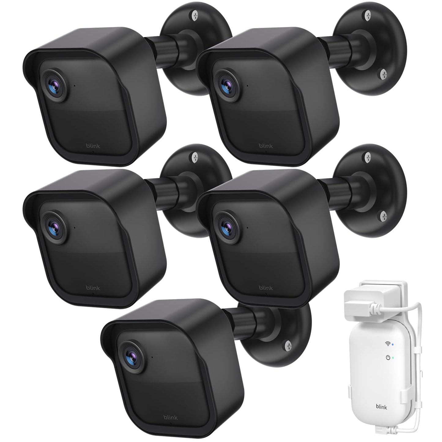Blink Outdoor Camera Wall Mount Compatible with 2K+ & 4th Gen,3 Pack Weatherproof Protective Housing,360 Degree Adjustable with Blink Sync Module Core