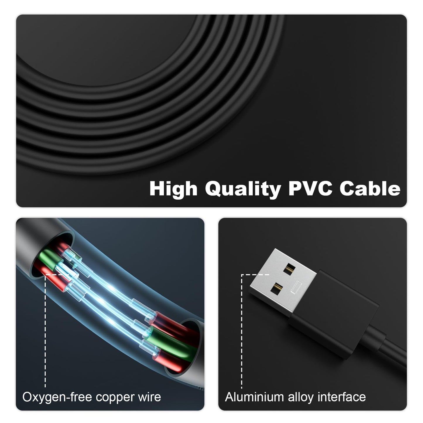 Type C Charger Cable Compatible with Sony WH-1000XM6 WH-1000XM5 WH-1000XM4 WH-1000XM3 WH-CH720N WH-CH520 WH-XB910N WF-1000XM5 WF-1000XM4 WF-1000XM3
