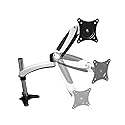 SIIG Single Monitor Desk Mount, White, Height Adjustable Gas Spring Assisted Full-Motion Easy Use, Holds 15" to 27" Screens, Up to 17.6 lbs, VESA 75