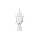 LIT-PaTH LED Outdoor Post Light, 15.6'' Aluminum Waterproof Pole Lantern, 5000K Daylight, 9.5W 800LM, Outside Lamp Post for Yard Driveway Patio, White