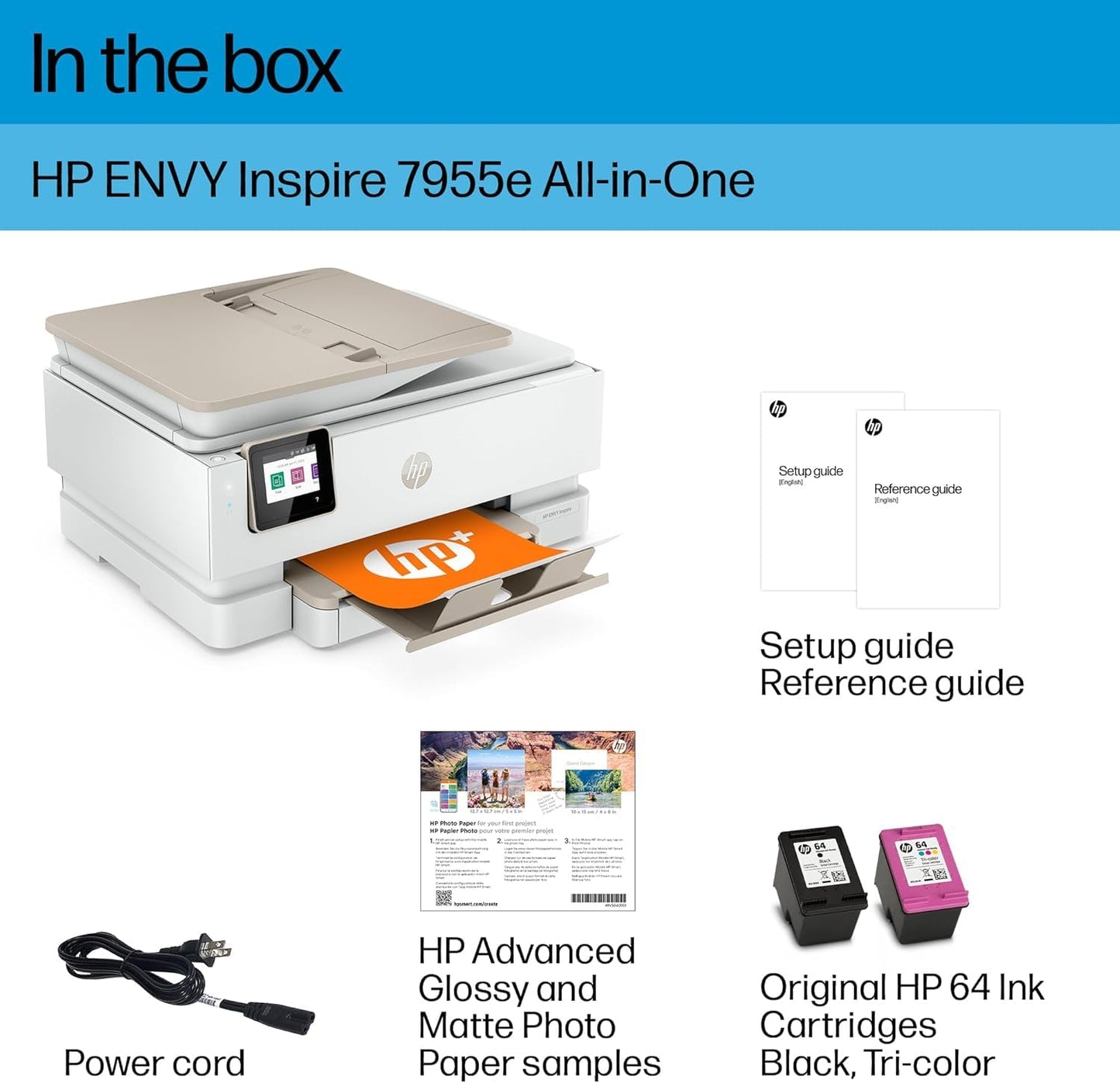 HP Envy Inspire 7255e Wireless Color Thermal Inkjet Printer, Print, scan, Copy, Easy Setup,Mobile Printing, Best-for-Home, Instant Ink (6 Months