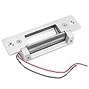 Electric Door Strike Lock ANSI Standard Heavy Duty Fail-Secure/Fail-Safe Adjustable 12V DC for Door Access Control System Cylindrical Locksets Silver