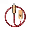 mcdodo Smart LED Auto Disconnect Nylon Braided Sync Charge USB Data 4FT/1.2M Cable Compatible iPhone/iPad Pro/Air,iPad mini,iPod (Red 4FT)