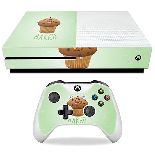 MightySkins Skin Compatible with Microsoft Xbox One S - Baked | Protective, Durable, and Unique Vinyl Decal wrap Cover | Easy to Apply, Remove,