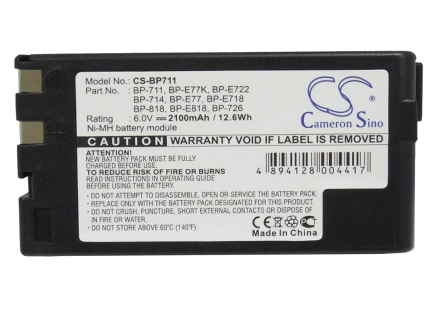 VINTRONS 2100mAh Battery for Canon ES280, UCS2, ES170, E440, UC2, E90, ES80, ES20V