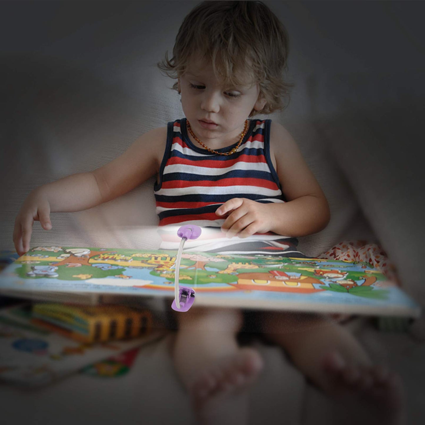 LUXSWAY Book Light for Reading at Night in Bed Kids Bookmark Bed Clip Book Lights for Kids Lamp Portable LED Reading Light with Flexible Cordless