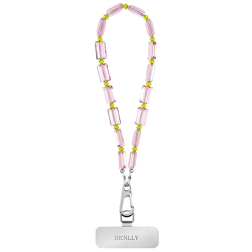 SENLLY Wristlet Phone Lanyard Charm, Selected K9 Crystal Wrist Strap, Use Stainless Steel Hardware, Jewel Gift for Women