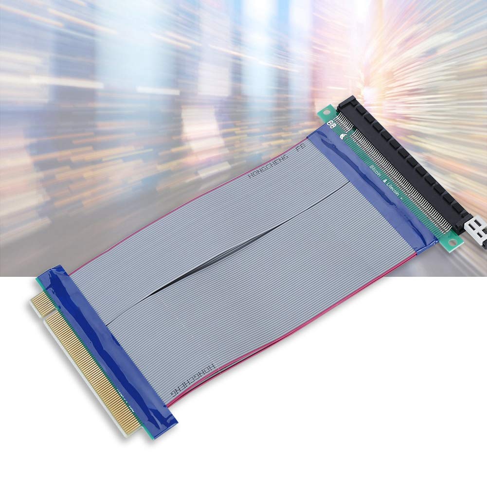 PCIE Riser Cable, 7.5Inch/19cm 16x High Speed Riser Cable - PCI Express Port GPU Extension Card