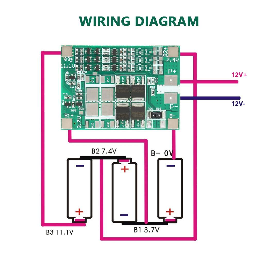 Lithium Battery Charger Board, Keenso 3S 12V 20A Lithium Battery Charging Board PCB Board Multiple