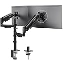 ErGear Vertical Dual Monitor Stand, Stacked Monitor Mount for 13-32? Screens, Up to 19.8 lbs per Arm, Enhanced Stability with Integrated C-Clamp