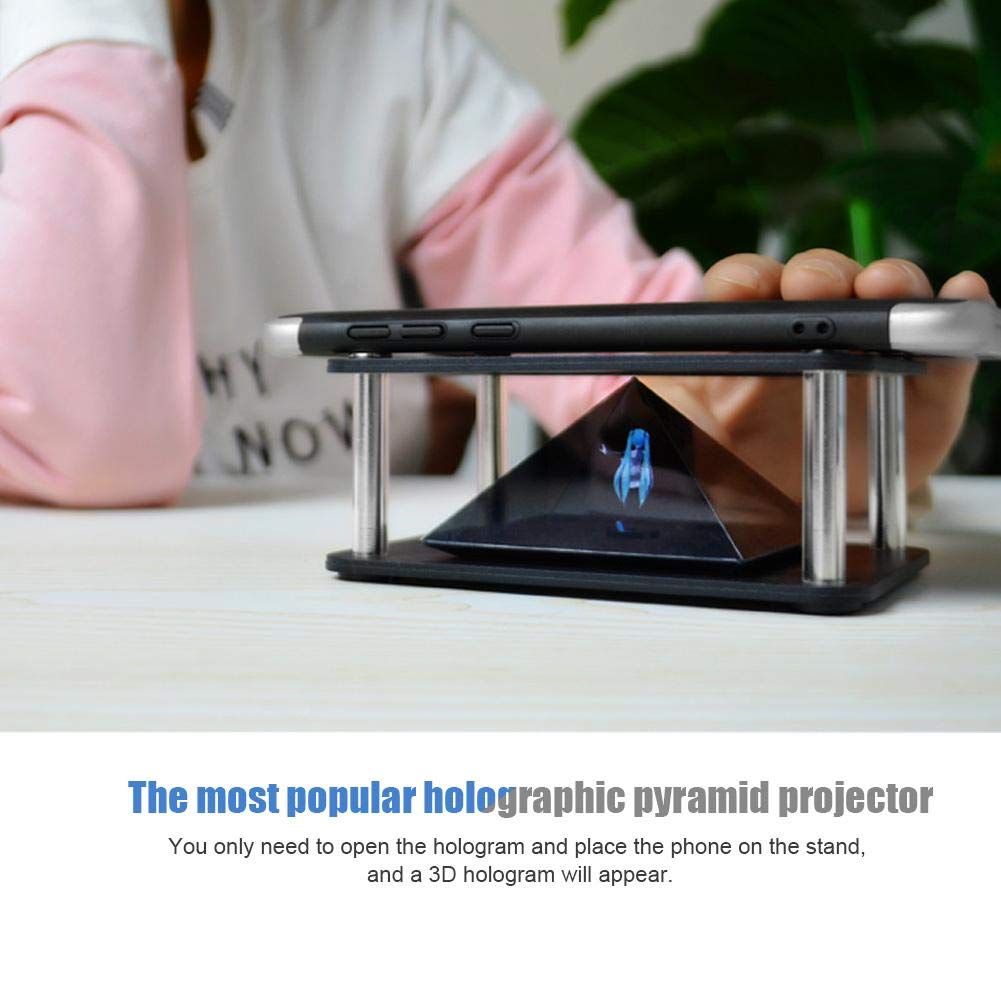 Hologram Watch, 3D Hologram Smartphone Holographic Display Stands Projector 3.5-6inch for Corporate Product Display, Cartoon Interaction and Personal