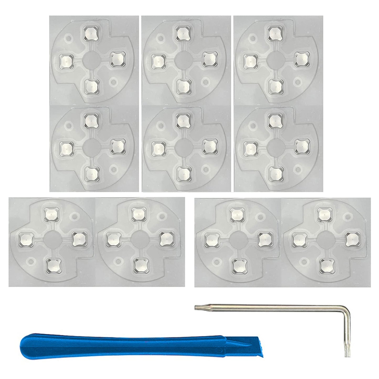 Onyehn D-Pad Button Conductive Film Sticker,Metal Dome Switch Sticker Replacement Kit for Xbox One Controller(10 Pack)