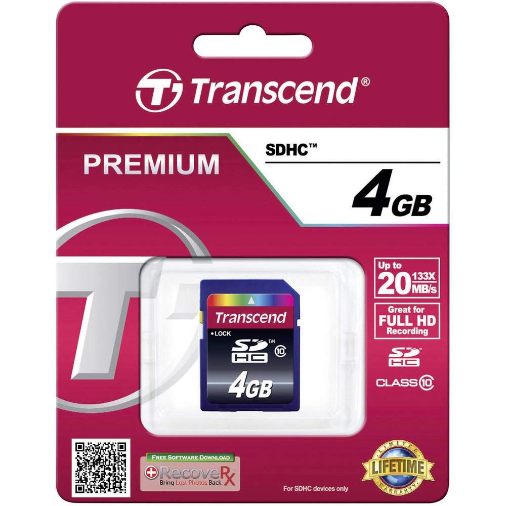 Transcend 4GB Class 10 SDHC Card (TS4GSDHC10)