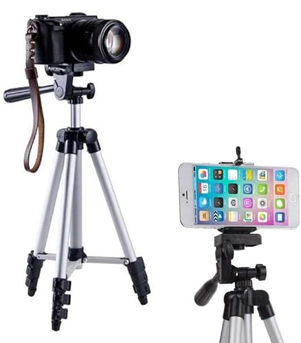 DIGIANT 50 Inch Aluminum Camera Phone Tripod+ Universal Tripod Smartphone Mount for Apple, iPhone Samsung and Other Brands Smartphones+Carrying Bag