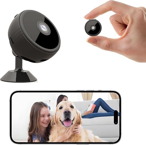 Foivtrui Mini Camera, 1080P HD WiFi Indoor Camera for Baby/Pet/Nanny, Wireless Security Surveillance Camera, Motion Detection, Remote Reviewing, Night
