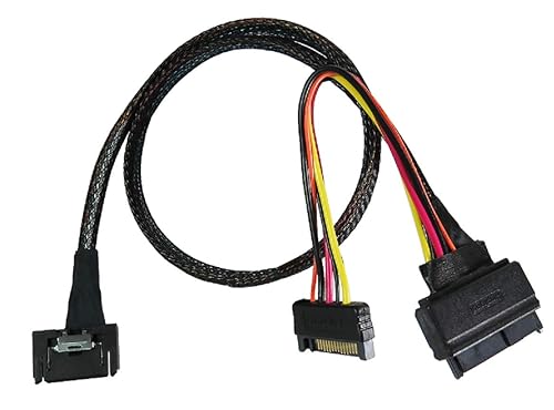 PCIe Gen4 Gen-Z 1C Male to U.2 (SFF-8639) Cable - 50CM | High-Speed PCIe Gen4 Cable for Seamless Connectivity and Fast Data Transfer| Durable Gen-Z 1C