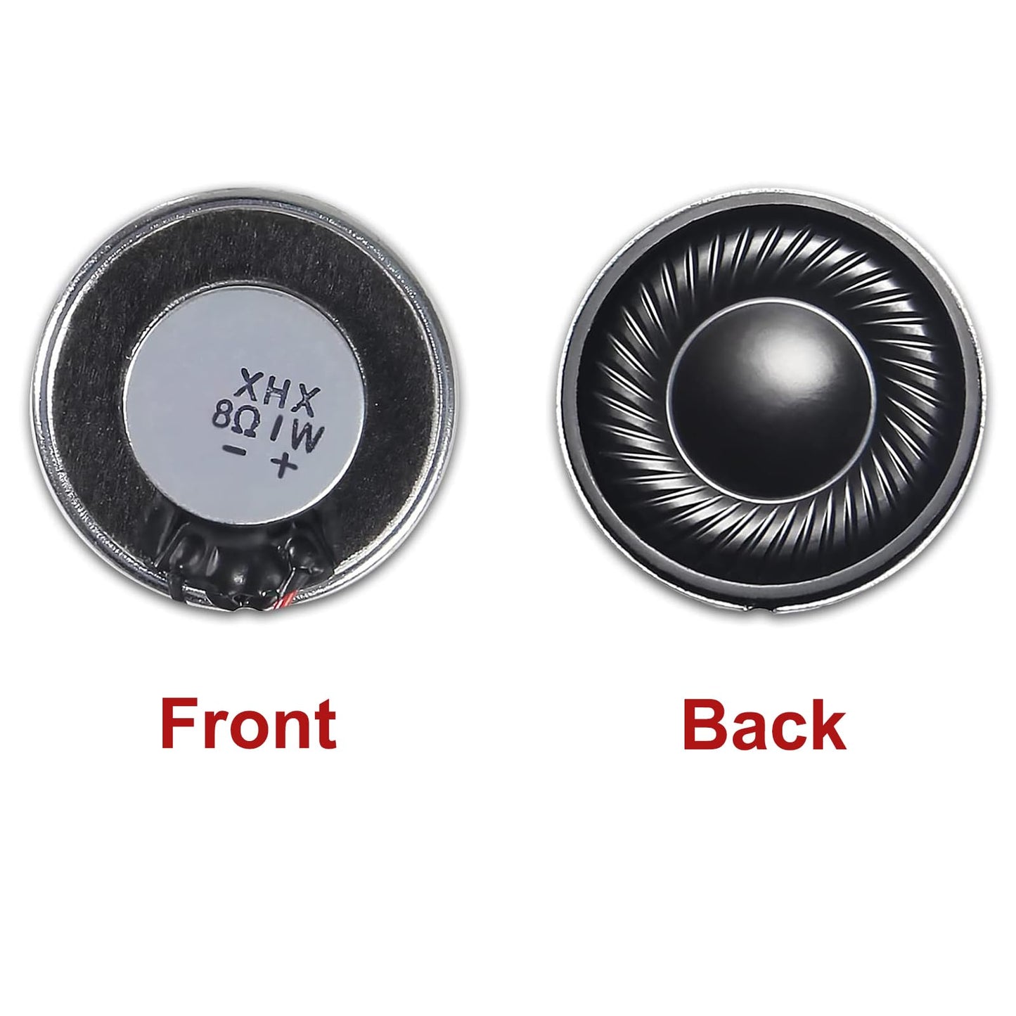 JUZITAO 8Pcs 8 Ohm 1W Speaker 8ohm Round 28mm Loud Speakers Compatible with Small Loudspeaker Audio MP3 MP4 Player Speaker 2Pin - Black