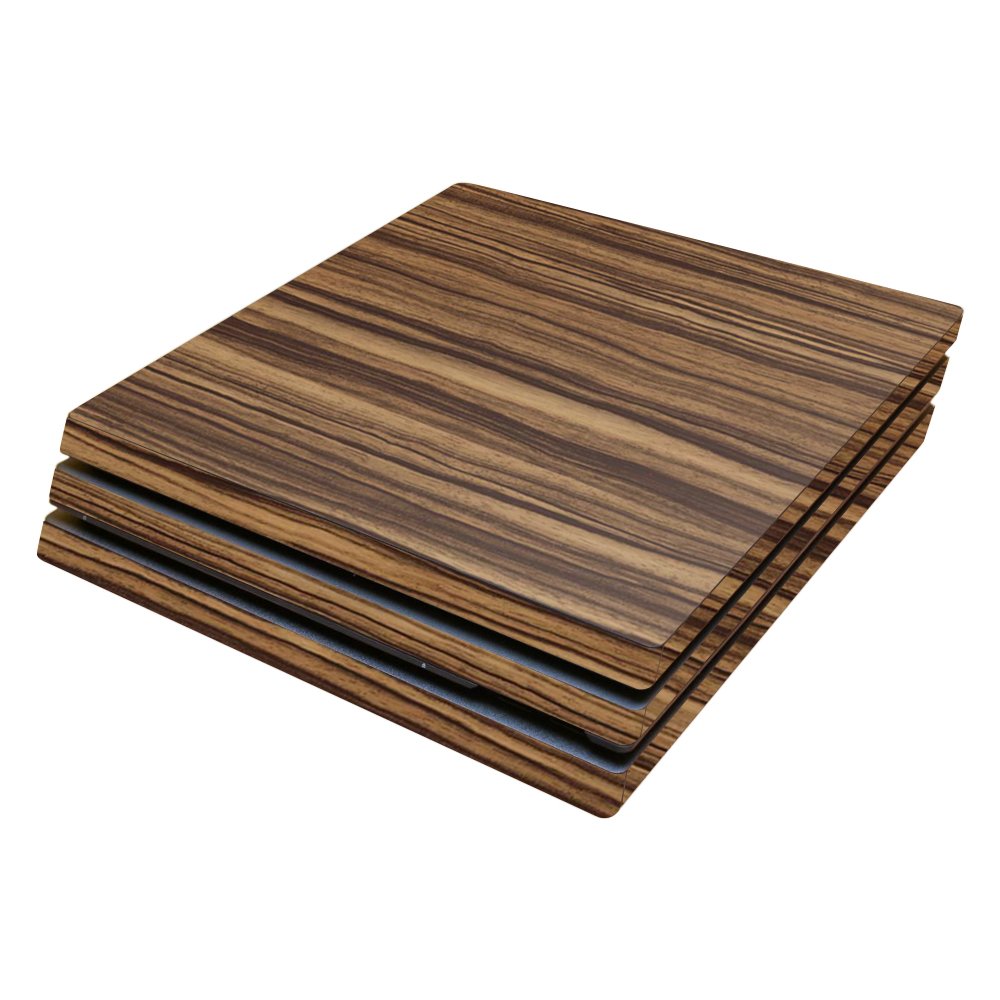 MightySkins Skin Compatible with Sony PS4 Pro Console - Dark Zebra Wood | Protective, Durable, and Unique Vinyl Decal wrap Cover | Easy to Apply