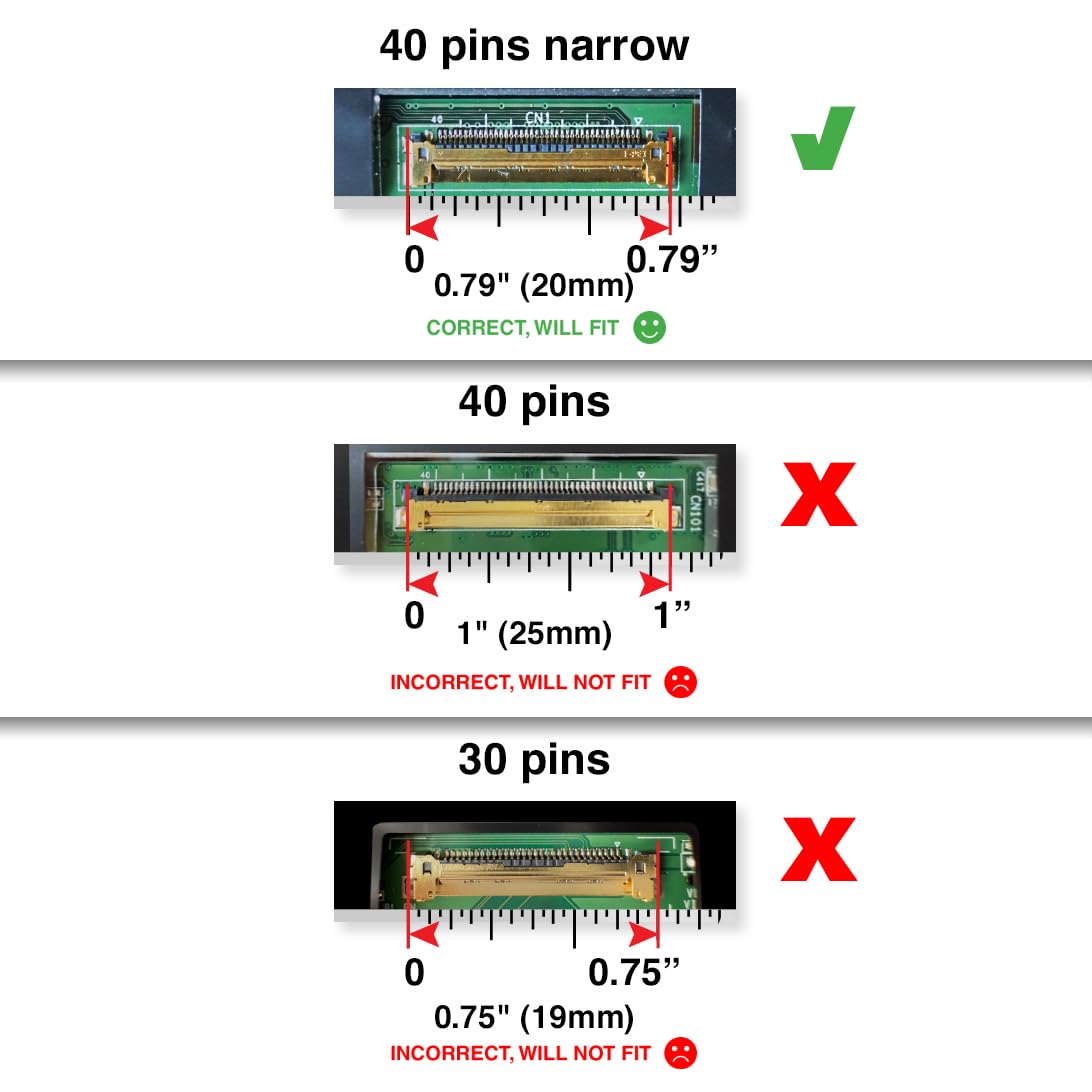 LCDBros Replacement Touch Screen for NV156FHM-T07 V8.1 40 Pins FHD 1920x1080 Matte LED LCD with Tools & Tape