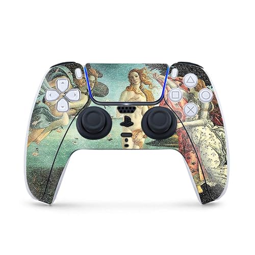 MightySkins Glossy Glitter Gaming Skin for PS5 / PlayStation 5 Controller - Birth of Venus | Durable High-Gloss Glitter Finish | Easy to Apply