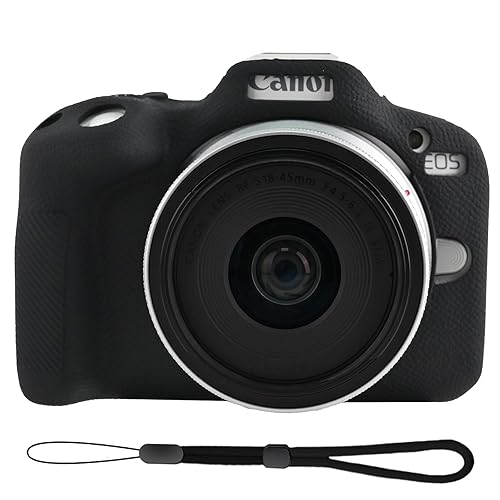 EONORY EOSR50 EOS R50 Camera Case Accessories Kit, Lightweight Silicone Protective Case with Strap Wrist, Anti-Scratch Slim Fit Soft Cover for Canon