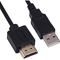 USB to HDMI Cable, Yeworth 1.8m USB 2.0 Male to HDMI Male Charger Cord Splitter Adapter