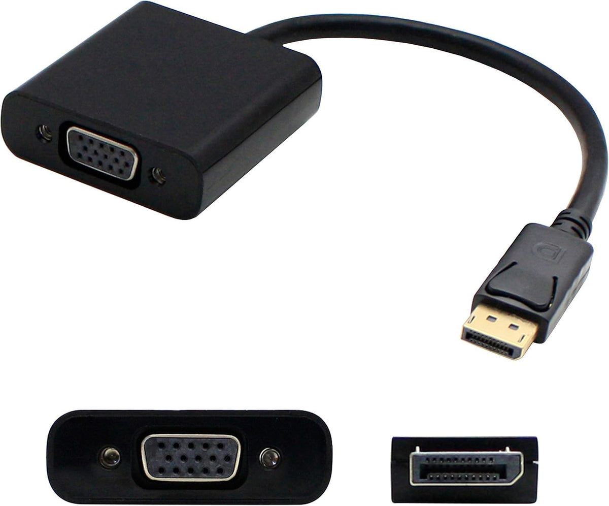 AddOn DisplayPort Male to VGA Female Adapter Cable, 8in, Black (DISPLAYPORT2VGA)