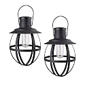 Xodus Innovations BL840-2 Battery Powered Outdoor 11.5 inch Decorative LED Metal Hanging Lantern with Your Choice of 4, 6 or 8 Hour Automatic Timer