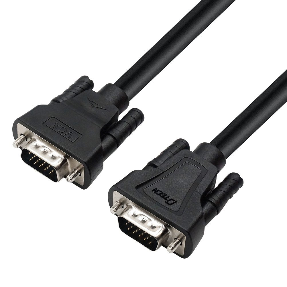 DTECH 3 Feet SVGA VGA Computer Monitor Cable Male to Male Supports 1080p High Resolution (1 Meter, Black)