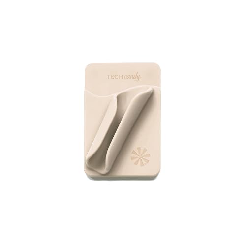 Tech Candy Bare Necessities Phone Back Pocket, Natural - Universal, Suction Cups - Holds Money, Credit Cards, Lip Gloss, & More - No Residue