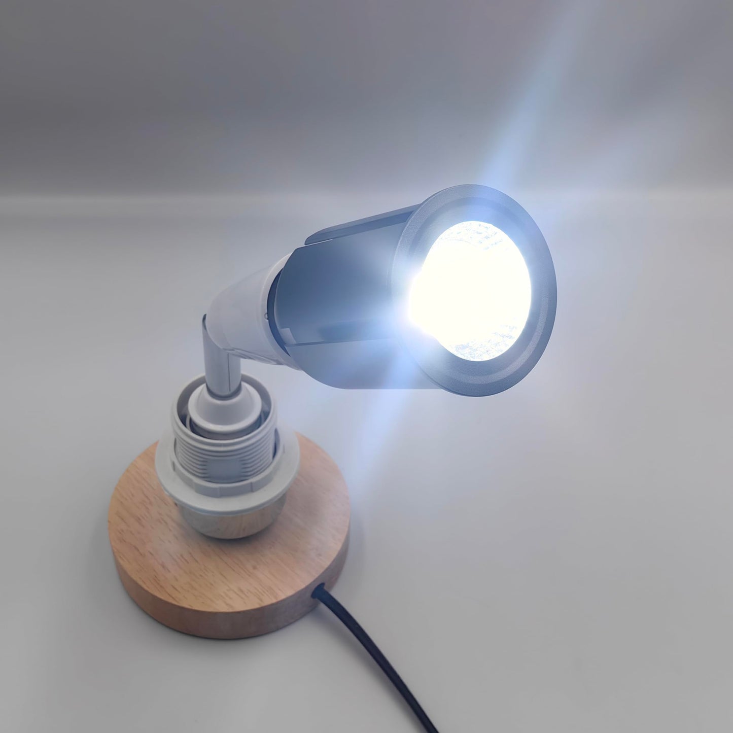 12W LED Spotlight Bulb Daylight White 6000K, Extra Long Adjustable Vertical 180° Horizontal 358°, Small-Range Light Source, Recessed Ceiling Lights