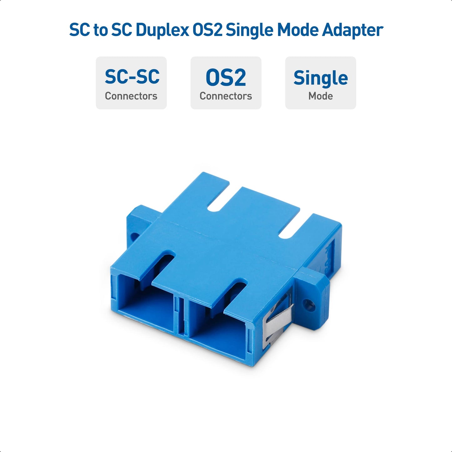 Cable Matters 6-Pack, SC to SC UPC Duplex OS2 Single Mode Fiber Optic Adapter, OS2 SCSC Fiber Coupler