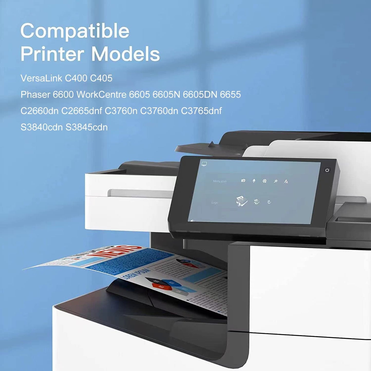 JunTop for Xerox Waste Toner Container 108R01124 for Xerox VersaLink C400 C405 Phaser 6600 WorkCentre 6605 6605N 6605DN 6655 Printer Waste Toner