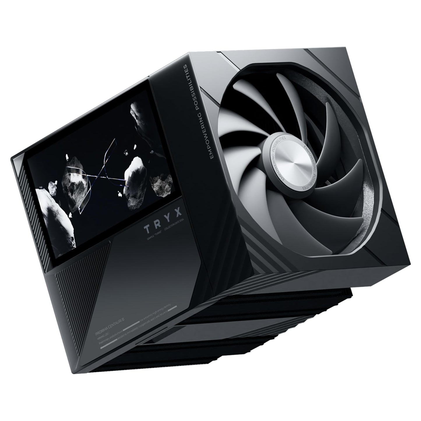 TRYX TURRIS 620 CPU Air Cooler 5.0" IPS Customizable Screen 280w TDP Dual Tower CPU Cooler Reflow Soldering with Display Powered by KANALI