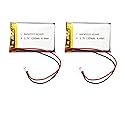 RAEWSTCO Octelect 2PCS 3.7V 1200mAh 603449 Lipo Battery Rechargeable Lithium Polymer ion Battery Pack with JST Connector