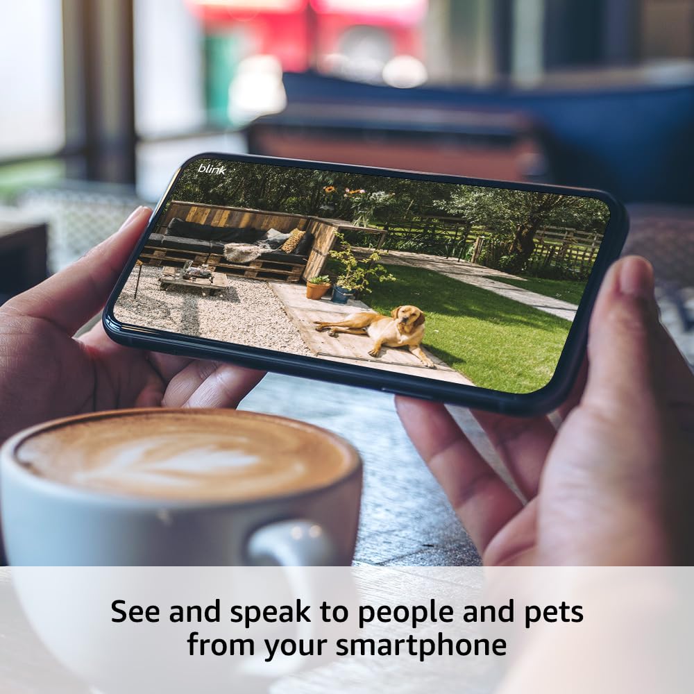Blink Outdoor 4 - Wireless smart security camera, two-year battery, 1080p HD day and infrared night live view, two-way talk - 3 camera system