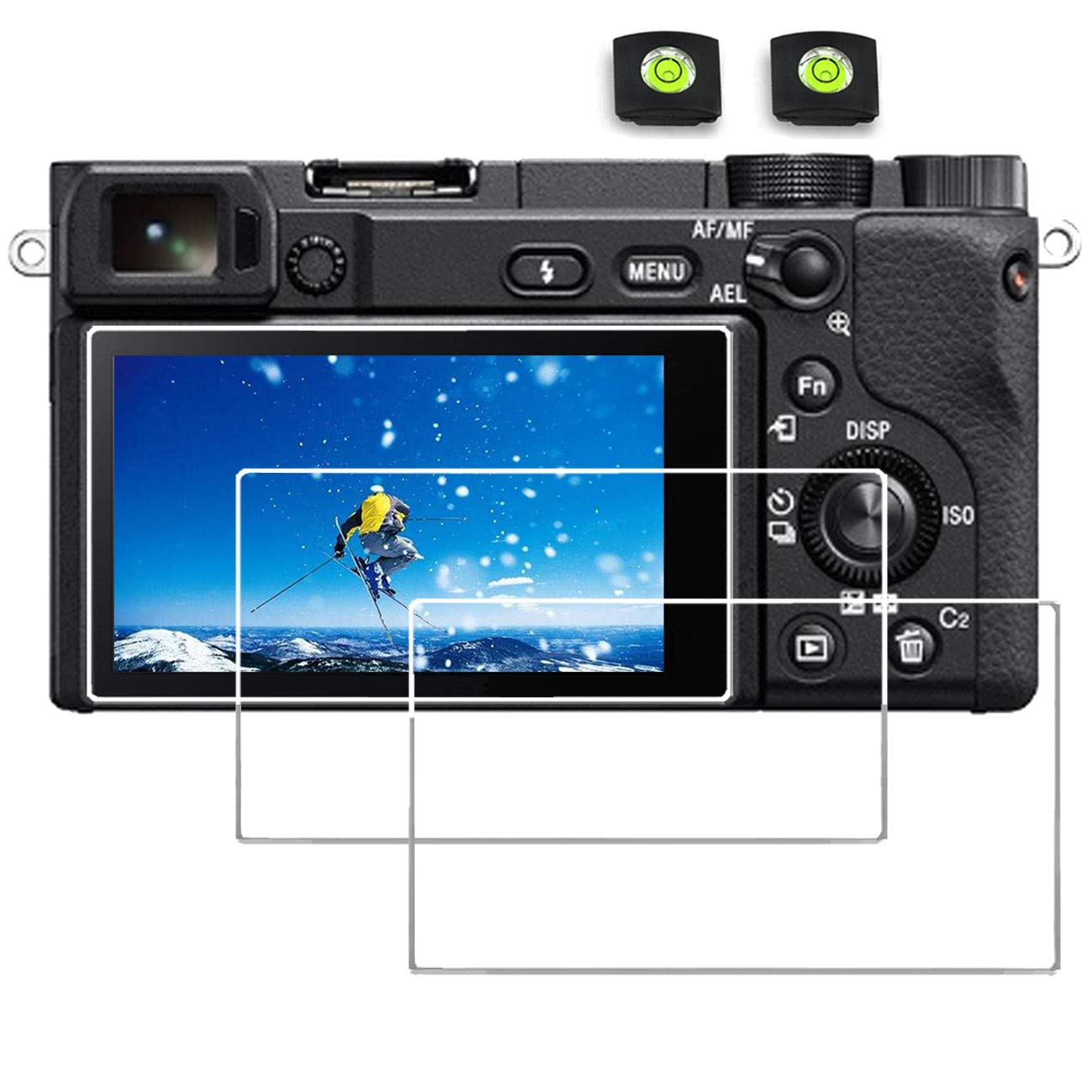 debous Screen Protector Compatible Sony Alpha A6400 A6100 A6300 A6600 Mirrorless Digital Camera, Anti-scratch Tempered Glass Clera Hard Protective