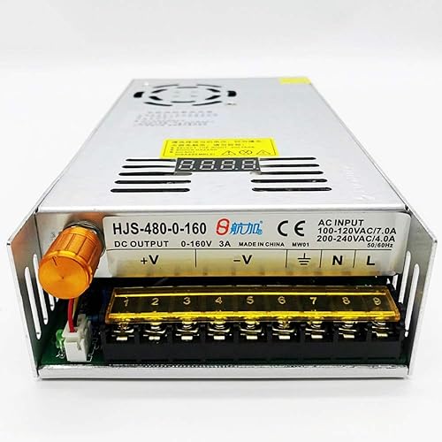 0-160V DC Adjustable Switching Power Supply 110V/220V AC to DC 160V 3A Power Supply Transformer Digital Display 480W Voltage Regulator Power Converter